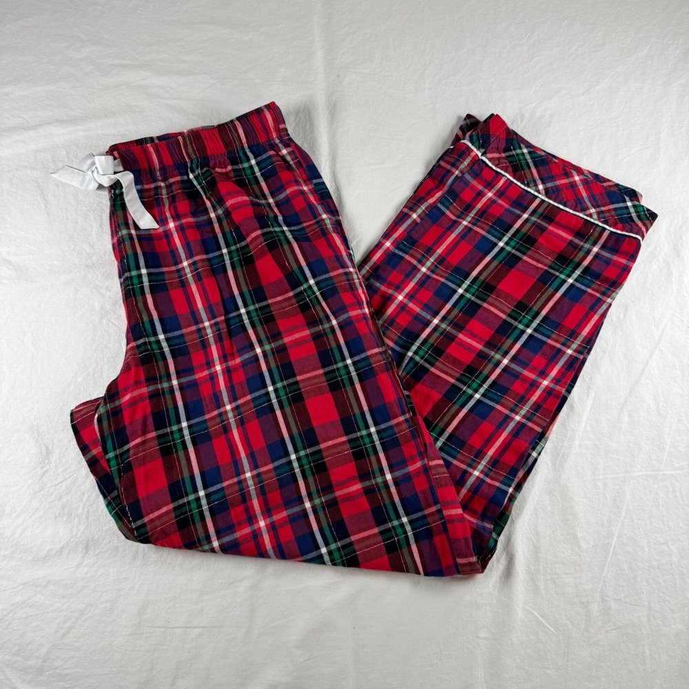 Victoria's Secret Women's Size M Red Plaid Lightweight Pajama Pants 340369-526